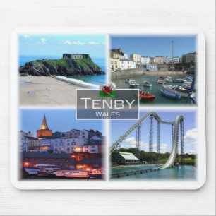 Tapis De Souris GB Royaume-Uni - Pays de Galles - Tenby -