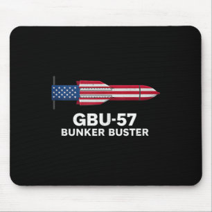 Tapis De Souris Gbu-57 Briseur de bunker Drapeau américain 4 juill