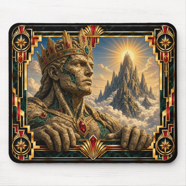 Tapis De Souris Géant, Art Déco Mythique (Devant)