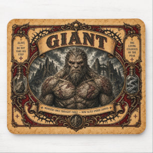 Tapis De Souris Géant, Monstre de Cirque Vintage