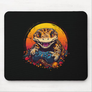 Tapis De Souris Gecko Jouer Jeu Vidéo Lizard & Reptiles Gam