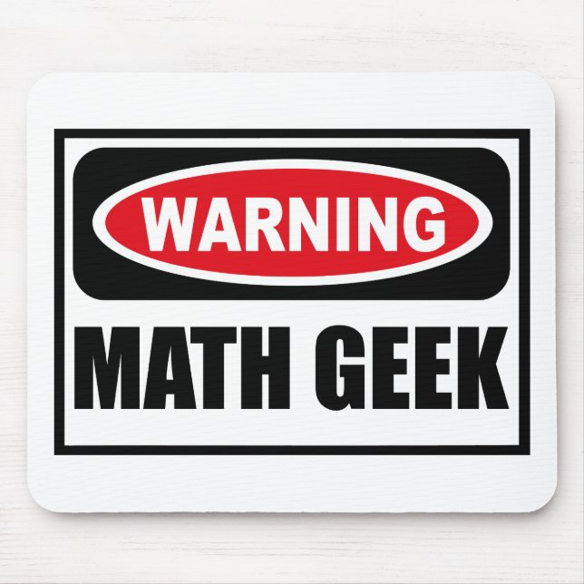 Tapis De Souris GEEK Mousepad de MATHS d'avertissement (Devant)