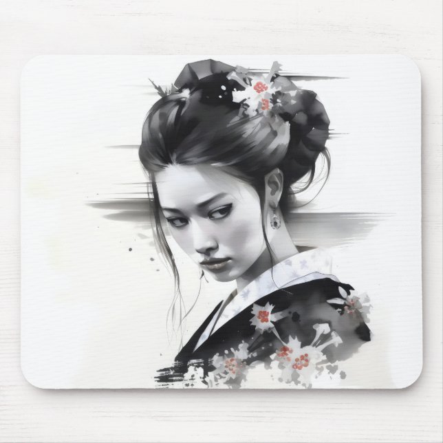 Tapis De Souris Geisha Black Enk (Devant)