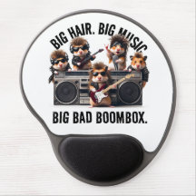 Amusant Big Hair Music Boombox Hamster Supergroup