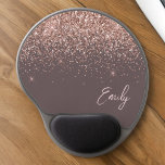 Tapis De Souris Gel Blush Rose Rose Gold Parties scintillant Terracott<br><div class="desc">Rose Gold - Blush Pink et Terracotta Éperche Parties scintillant Nom et initiale Mousepad (Pad de souris). Cela rend le cadeau parfait pour 16 ans,  mariage,  douche nuptiale,  anniversaire,  baby shower ou bachelorette pour quelqu'un qui aime le luxe glam et les styles chic.</div>