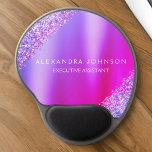 Tapis De Souris Gel Bureau de Parties scintillant Purple Pink Ombre<br><div class="desc">Purple - Parties scintillant rose Faux Parties scintillant étincelante Métallic Foil Minimaliste Business Mousepad (Mouse Pad) avec typographie en lettres blanches pour le monogramme. Le design Rose Gold Girly Business peut être customisé avec votre nom. Veuillez contacter le concepteur pour customiser les articles correspondants.</div>