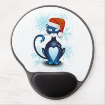 Chat noir avec Casquette Père Noël