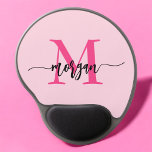 Tapis De Souris Gel Chaud rose moderne Script Girl Monogramme Nom<br><div class="desc">Ajoutez une pop de couleur à votre espace de travail avec notre Hot Pink Modern Script Girly Monogramme Nom de souris Pad! Doté d'un design rose vif et personnalisé avec votre nom dans un script moderne chic, ce pavé de souris mélange style et fonctionnalité. La surface lisse assure des mouvements...</div>