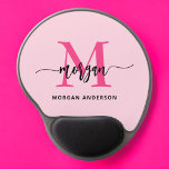 Tapis De Souris Gel Chaud rose moderne Script Girl Monogramme Nom<br><div class="desc">Ajoutez une pop de couleur à votre espace de travail avec notre Hot Pink Modern Script Girly Monogramme Nom de souris Pad! Doté d'un design rose vif et personnalisé avec votre nom dans un script moderne chic, ce pavé de souris mélange style et fonctionnalité. La surface lisse assure des mouvements...</div>