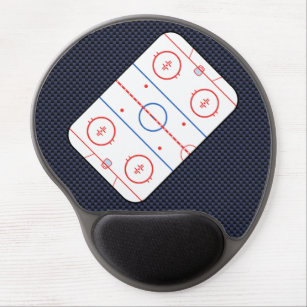 Tapis De Souris Gel Diagramme de la patinoire de hockey sur fibre de c