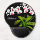 Gel floral blanc personnalisable Mousepad