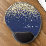Tapis De Souris Gel Gold Navy Blue Girl Parties scintillant étincelant<br><div class="desc">Parties scintillant d'étincelle bleu or et marine Nom du monogramme et Mousepad initial (Pad souris). Cela rend le cadeau parfait pour 16 ans,  mariage,  douche nuptiale,  anniversaire,  baby shower ou bachelorette pour quelqu'un qui aime le luxe glam et les styles chic.</div>