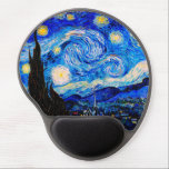 Tapis De Souris Gel La nuit étoilée par Vincent Van Gogh<br><div class="desc">Vincent Van Gogh La Nuit Étoile. Il s'agit d'un ancien chef-d'oeuvre du peintre-maître néerlandais Vincent Van Gogh.Cette peinture de paysage d'art raffiné a une belle,  vibrante,  couleur saturée. Vincent Van Gogh était un peintre impressionniste de poste hollandais. Cette image est du domaine public</div>