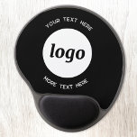Tapis De Souris Gel Logo simple et promotion de l'entreprise textuelle<br><div class="desc">Logo simple et texte personnalisé pour votre entreprise. Remplacez le logo et le texte par le vôtre pour customiser,  et supprimez le texte si vous le souhaitez. Minimaliste et professionnel pour refléter votre marque.</div>