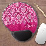 Tapis De Souris Gel Motif de Damas de Grunge rose chaud Texte personna<br><div class="desc">Un motif vintage avec tableau de bord et dentelle. Regardez de près les fleurs et les feuilles.Un design tendance avec les couleurs de bijoux et l'élégance. Les éléments sont plus faciles à customiser lorsque vous remplacez tout le texte et les photos en premier. Si votre art doit encore être ajusté,...</div>
