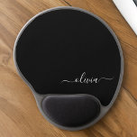 Tapis De Souris Gel Noir Blanc Moderne Minimaliste Élégant Monogramme<br><div class="desc">Découvrez notre collection minimaliste moderne de monogrammes noirs et blancs : Faites preuve de simplicité et de sophistication grâce à nos designs minimalistes, conçus pour élever votre style sans effort. Réalisée avec un oeil attentif pour l'esthétique moderne, cette collection présente des motifs noirs et blancs épurés accentués par des monogrammes...</div>