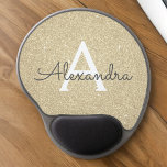 Tapis De Souris Gel Parties scintillant d'étincelle d'or Nom du monogr<br><div class="desc">Parties scintillant d'étincelle d'or Monogramme Nom Monogramme Mousepad. Ce Mousepad peut être customisé pour inclure votre prénom. Veuillez contacter le concepteur pour customiser les articles correspondants.</div>