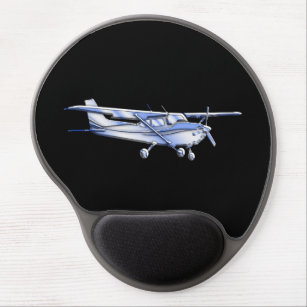 Tapis De Souris Gel Silhouette de Cessna classique de l'aéronef volant
