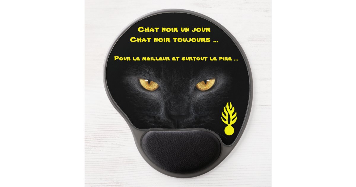 Tapis De Souris Gel Tapis Souris Pour Chat Noir Zazzle Fr