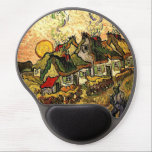 Tapis De Souris Gel Van Gogh - Chalets au soleil<br><div class="desc">Chalets au soleil,  peinture vintage d'art de Vincent van Gogh</div>