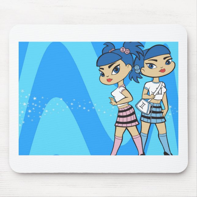 Tapis De Souris Gémeaux Mousepad (Devant)