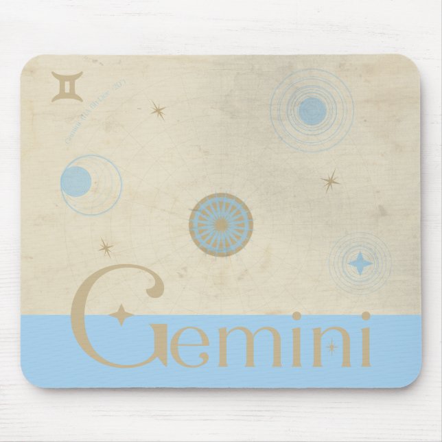 Tapis De Souris Gemini Zodiac Mousepad (Devant)