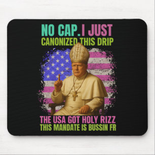 Tapis De Souris Gen Alpha Slang Trump En Réputation Pape De L'Égli