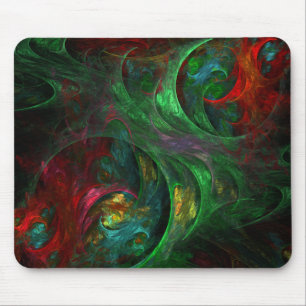 Tapis De Souris Genèse Green Art Abstrait Mousepad