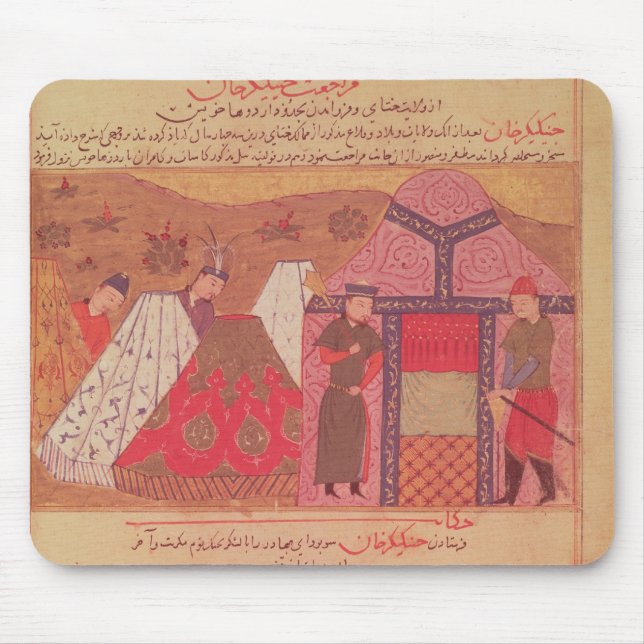 Tapis De Souris Genghis Khan en dehors de sa tente (Devant)
