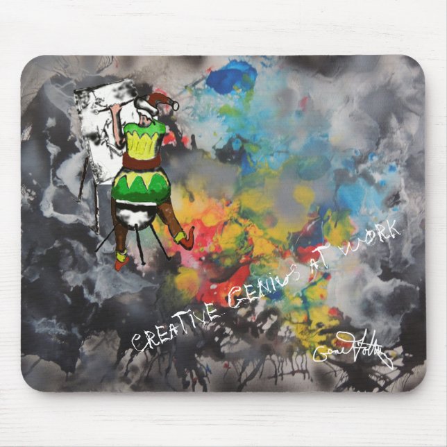 Tapis De Souris Génie créatif au travail (Devant)