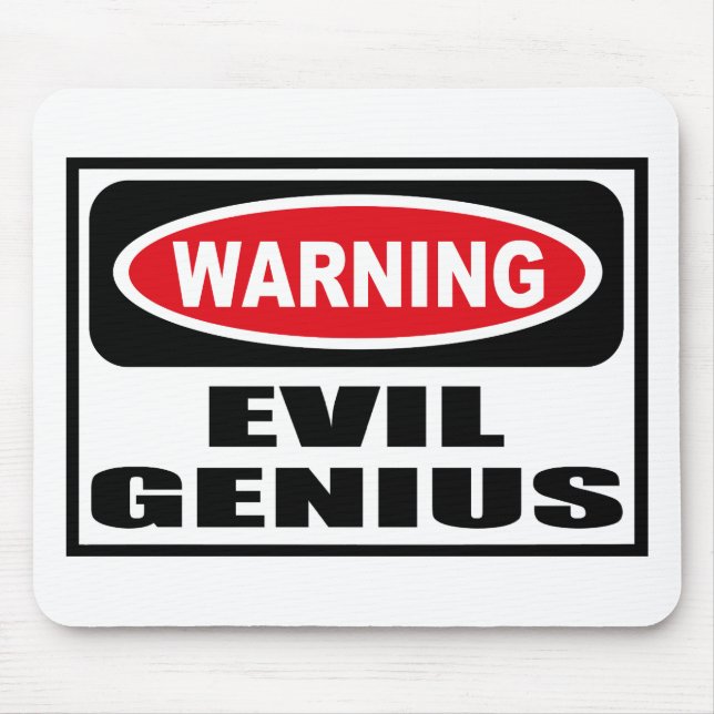 Tapis De Souris GÉNIE MAUVAIS d'avertissement Mousepad (Devant)