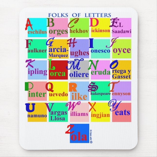 Tapis De Souris Gens des lettres (Devant)