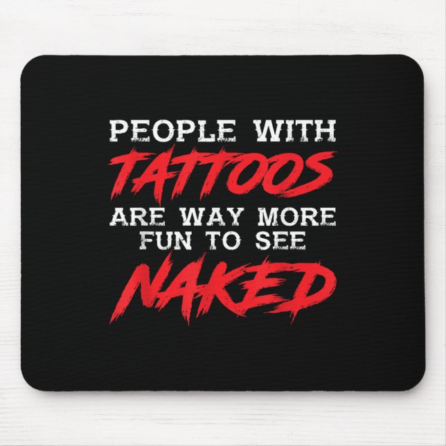 Tapis De Souris Gens Drôle Avec Des Tatouages _ Tatoué Enceint _ T (Devant)