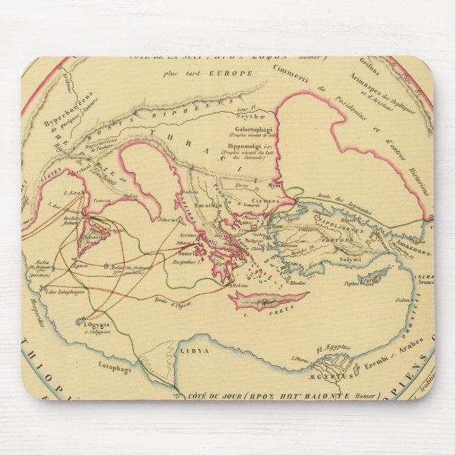 Tapis De Souris Geographie des Grecs Primitive (Devant)