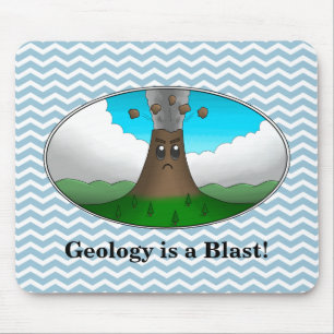 Tapis De Souris Geology est Blast ! Dessin animé volcano