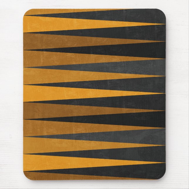 Tapis De Souris Geometric Black Yellow (Devant)