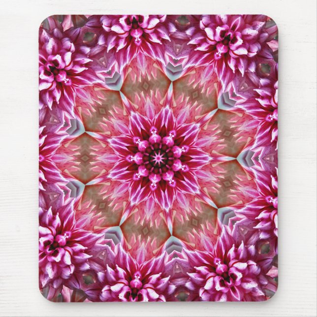 Tapis De Souris Geometric Mandala Pink Flower Pattern-67545 (Devant)