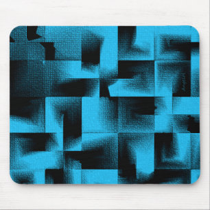 Tapis De Souris Géométrie 3D - Cerulean Blue Deep AH2009