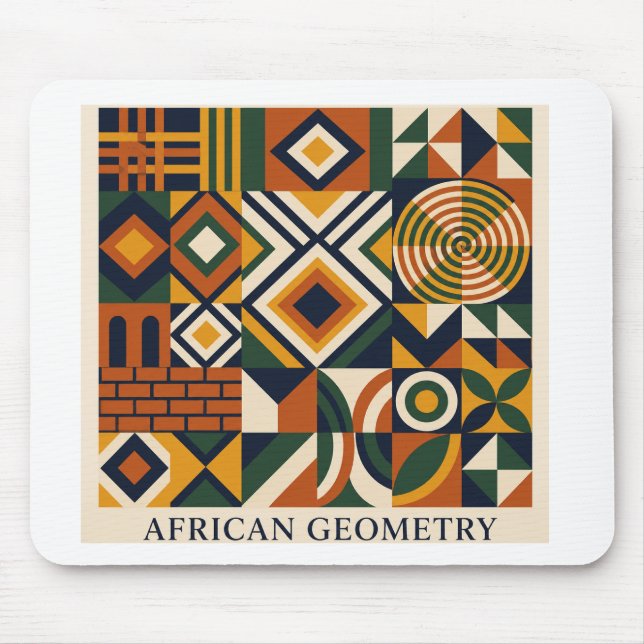 Tapis de souris Géométrie Africaine (Devant)