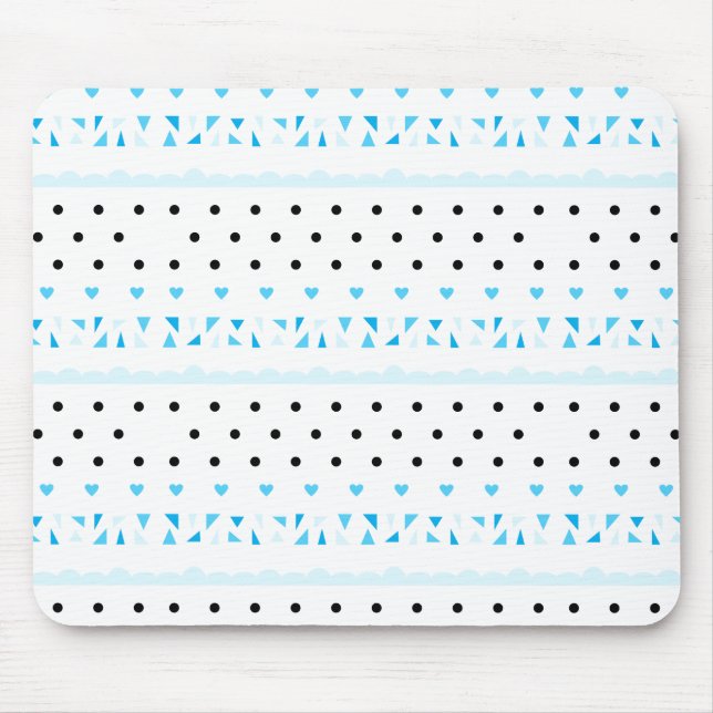 Tapis De Souris Géométrie bleue (Devant)