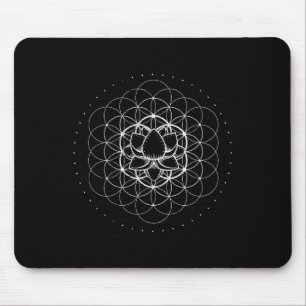 Tapis De Souris Géométrie sacrée Fleur de Vie Yoga Lotus Dmt Mand