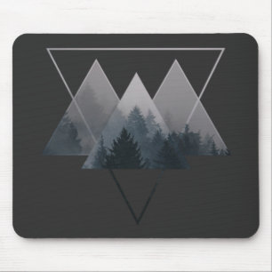 Tapis De Souris Géométrie Triangles Misty Forest
