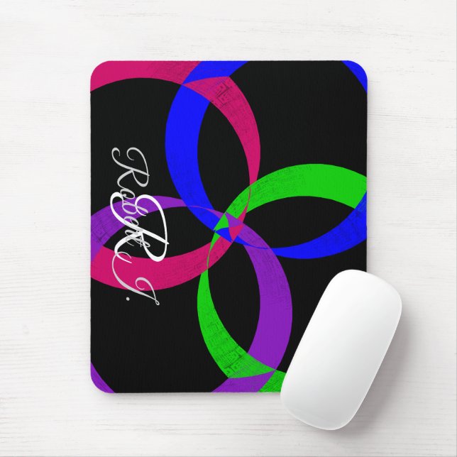 Tapis de souris géométrique à couleurs interchange (Avec souris)
