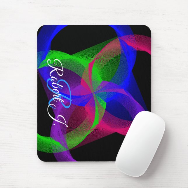 Tapis de souris géométrique à mélange circulaire c (Avec souris)