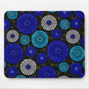Tapis de souris géométrique African Blue Solar Bur