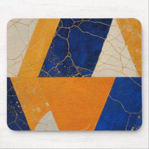 Tapis De Souris Géométrique bleu orange