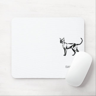 Tapis de souris géométrique de chat siamois minima