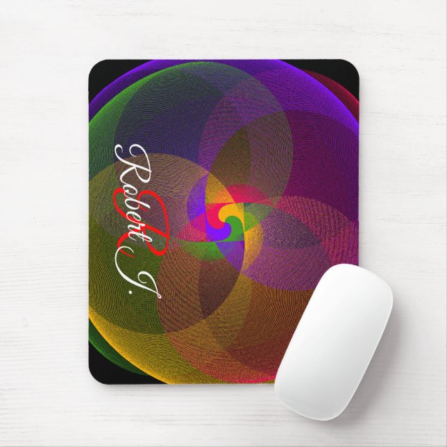 Tapis de souris géométrique mélange de couleurs d' (Avec souris)