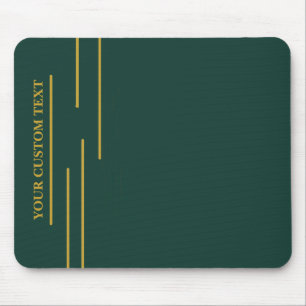 Tapis de souris géométrique or vert émeraude
