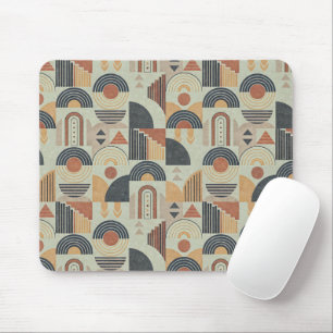 Tapis de souris géométrique rétro vert sauge